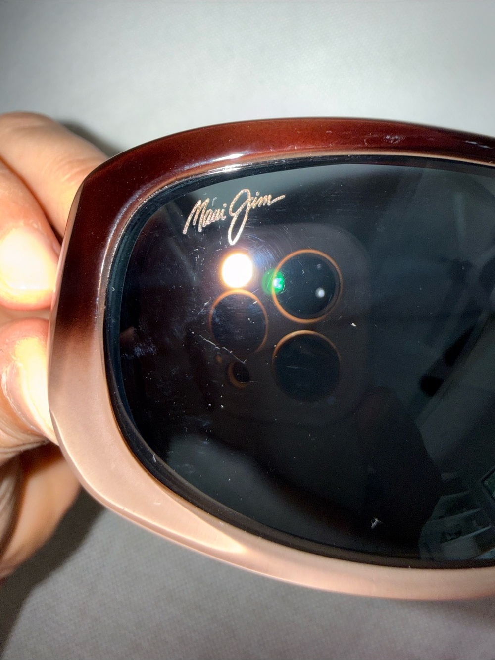 Maui Jim Women’s Brown Punchbowl Frame Polarized Dark Gray Lens Sunglasses - Picture 9 of 9